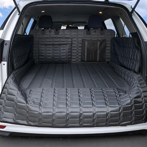 Reliadura SUV Cargo Liner for Dogs, Waterproof Dog Trunk Cover with Bumper Flap Protector, Pet Cargo Mat Cover for SUVs Sedans Vans, Non-Slip Scratchproof Dog Seat Cover, Large Size Universal Fit in Kuwait