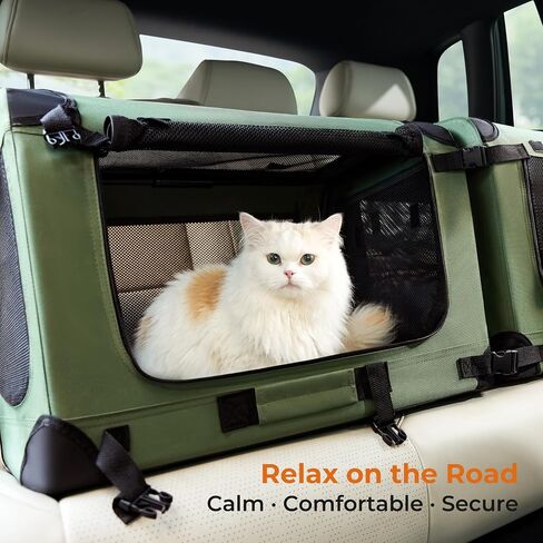 Petprsco Extra Large Cat Carrier for 2 Cats, Fits for Multi‑Cat Car Travel in Kuwait