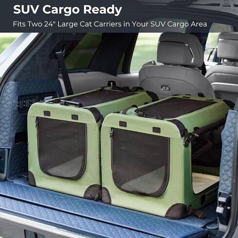 Petprsco Extra Large Cat Carrier for 2 Cats, Fits for Multi‑Cat Car Travel in Kuwait