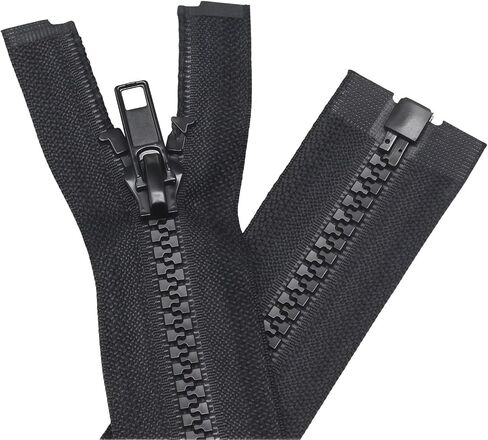 YaHoGa 2PCS 26 Inch #5 Separating Jacket Zippers Bulk for Sewing Black in Kuwait