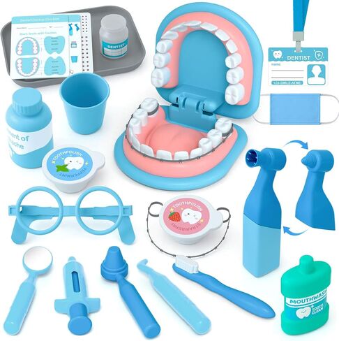 Dentist Play Set for Kids 3-5 - Doctor Kit Pretend Play Toys Gifts in Kuwait