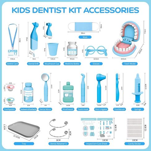 Dentist Play Set for Kids 3-5 - Doctor Kit Pretend Play Toys Gifts in Kuwait