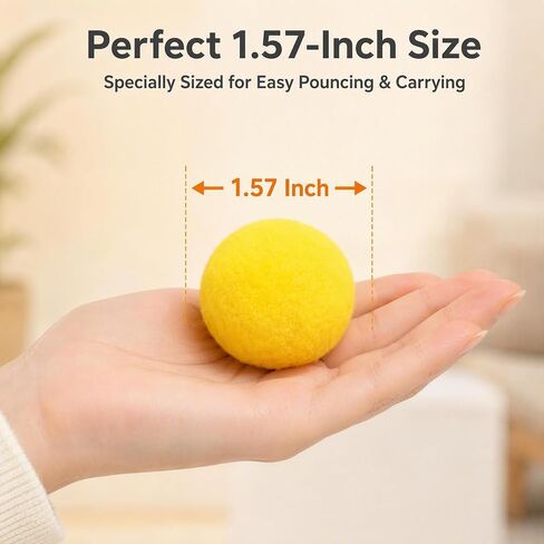 50 Pcs 1.57 Inch Multicolor Fuzzy Cat Pom Pom Balls Interactive Toys in Kuwait