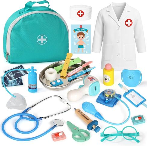 Lehoo Castle Doctor Kit for Toddlers 3-5, Pretend Play Toys with Costume in Kuwait