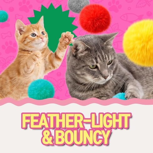 HA SHI Catnip Fur Balls for Indoor Cats, 40 Count, 1.8 Inch in Kuwait