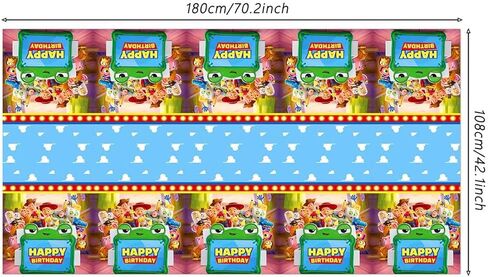 Toy Story Table Cloths - 3 Anime Table Cover Disposable Plastic Waterproof Tablecloths Yellow Cartoon Party Supplies for Boys Girls Fans Concert Birthday Party in Kuwait