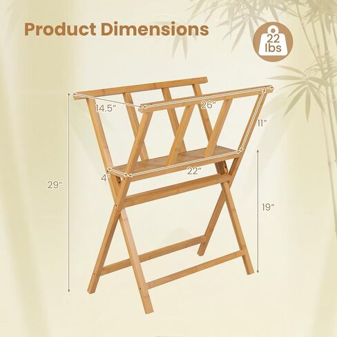 Goplus Bamboo Art Print Rack for Canvas Storage & Display for Art Studio in Kuwait