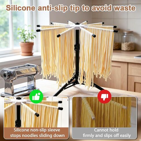 Pasta Drying Rack, 360° Rotating Adjustable Tripod Stand in Kuwait