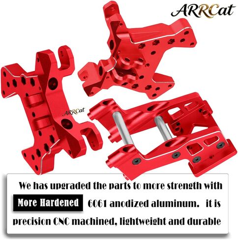 Aluminum Shock Tower/Wing Mount Upgrades Part for 1/5 Kraton 8S (EXB),Front Rear Shock Tower & Wing Mount Hops Up,Red in Saudi Arabia