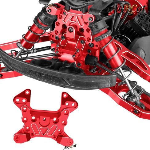 Aluminum Shock Tower/Wing Mount Upgrades Part for 1/5 Kraton 8S (EXB),Front Rear Shock Tower & Wing Mount Hops Up,Red in Saudi Arabia