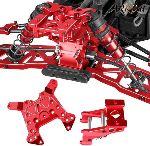 Aluminum Shock Tower/Wing Mount Upgrades Part for 1/5 Kraton 8S (EXB),Front Rear Shock Tower & Wing Mount Hops Up,Red in Saudi Arabia