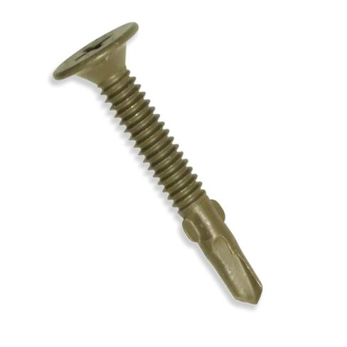 U-Turn Fasteners Wood to Metal Screws - #1/4-20 x 4-3/4" Reamer Tek Torx/Star Head Self-Drilling Wood to Metal Screws, Tek Screws for Attaching Wood to Metal with Wings | (Pack of 50) in Kuwait