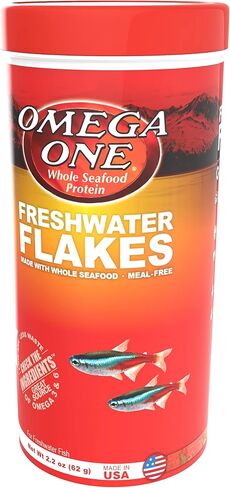 Omega One Freshwater Flakes, 2.2 oz in Kuwait