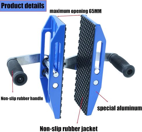 TIEKJOT 2 Pack Double Handed Granite Carrying Clamps Stone Carry Clamp Heavy Duty with Rubber-lined（0-2.36in) 660lbs Lifting Tools Panel Carriers for Glass Quartz Slabs Mable in Kuwait