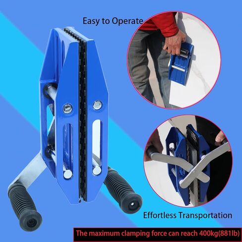 TIEKJOT 2 Pack Double Handed Granite Carrying Clamps Stone Carry Clamp Heavy Duty with Rubber-lined（0-2.36in) 660lbs Lifting Tools Panel Carriers for Glass Quartz Slabs Mable in Kuwait
