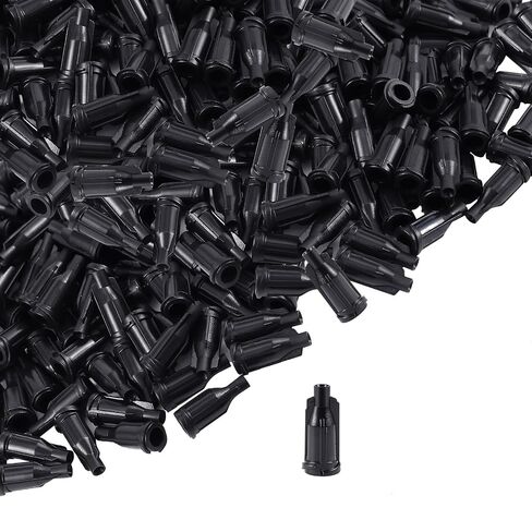 Patelai 2000 Pack Syringe Caps Black Syringe Tip Caps Dispensing Needle Tip Cap for Dispensing Needles Accessories Craft Industrial Use in Kuwait