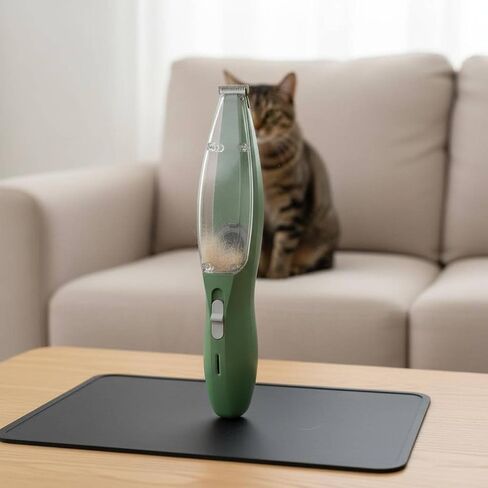 Hair Grooming Device Pet Hair Vacuum Trimmer Low-Noise Compact Design Material Ceramic Suitable for Cat Puppy Grooming, White in Saudi Arabia