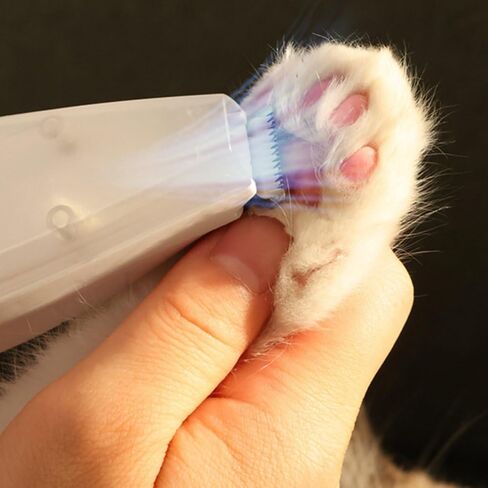 Hair Grooming Device Pet Hair Vacuum Trimmer Low-Noise Compact Design Material Ceramic Suitable for Cat Puppy Grooming, White in Saudi Arabia