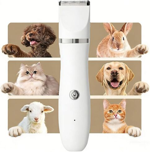 Cordless Electric Pet Groomer USB Rechargeable with 4 Heads for Dogs Cats Swimsuit Line Pet Shaver in Kuwait