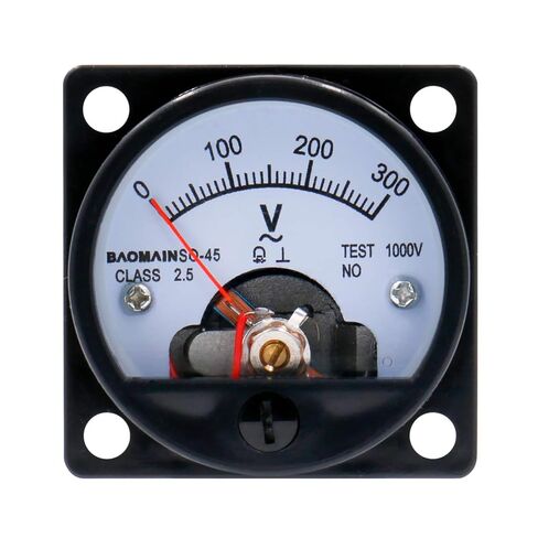 Baomain التناظرية لوحة عداد الفولتميتر مقياس SO-45 AC 0-300V جولة الأسود in Kuwait