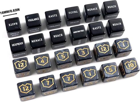 51 Pieces MTG Dice Set,Ability Keyword Counters, Shield Life Counters in Kuwait