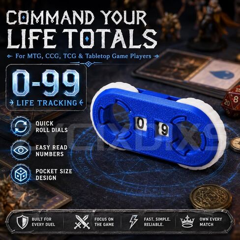6 Pack MTG Life Counter 0-99, Dual Dial Life Counter Wheels with Storage Pouch, Health Point Tracker for Commander, TCG, CCG, Card Games, Board Games & Tabletop Games in Kuwait