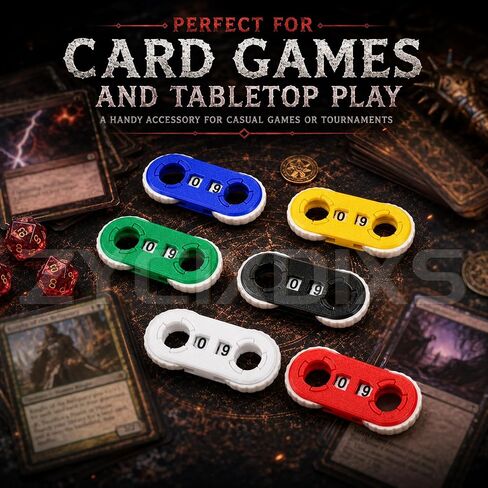 6 Pack MTG Life Counter 0-99, Dual Dial Life Counter Wheels with Storage Pouch, Health Point Tracker for Commander, TCG, CCG, Card Games, Board Games & Tabletop Games in Kuwait
