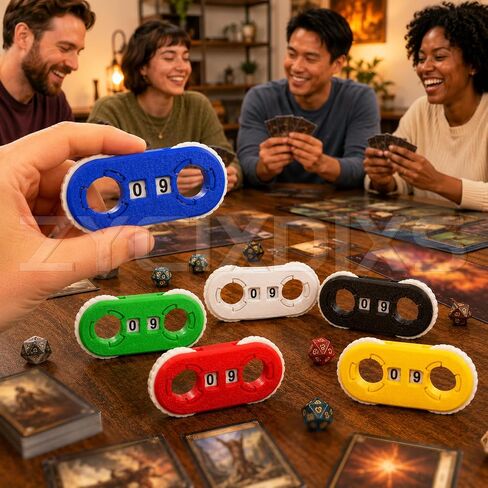 6 Pack MTG Life Counter 0-99, Dual Dial Life Counter Wheels with Storage Pouch, Health Point Tracker for Commander, TCG, CCG, Card Games, Board Games & Tabletop Games in Kuwait