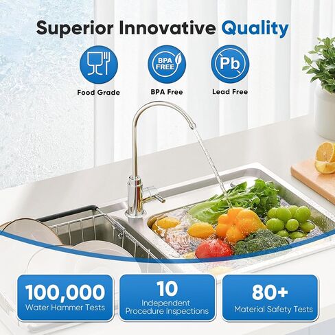 PUREPLUS Under Sink Water Filter, 22000 Gallons, 99.99% Chlorine Reduction, NSF/ANSI Certified Direct Connect Under Counter Water Filtration System in Kuwait