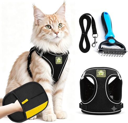 Escape Proof Adjustable Cat Harness and Leash Walking Vest (Pink-S) in Kuwait