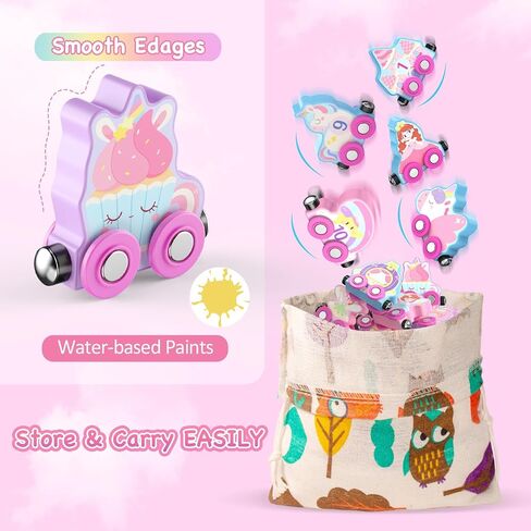 Zeoddler Toys for Toddlers, 11 Magnetic Wooden Unicorn Train Set, Montessori Toys for Toddlers, Preschool Learning Activities for Kids, Birthday Gifts for Girls in Kuwait