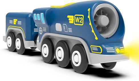 Z MAYABBO Battery Operated Locomotive Trains for Wooden Tracks, Powerful Engine Toy Train Vehicle for Railway Track, Science Fiction Train Car Series Fit All Brands Railroad (Battery Not Included) in Kuwait