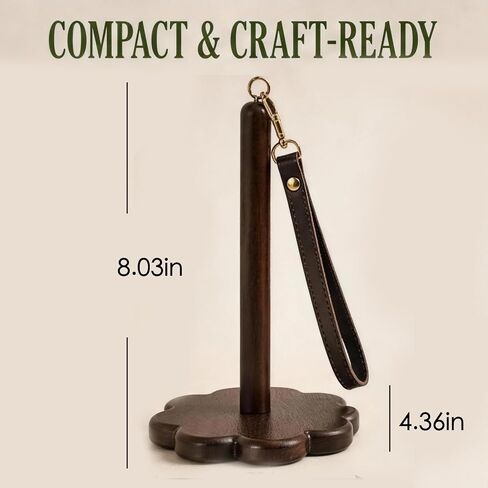 Portable Wooden Yarn Holder for Crocheting, Handheld Yarn Spinner with Wrist Strap in Kuwait