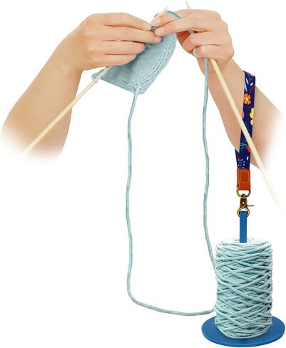 Dasonwin Wrist Yarn Holder for Crocheting, Portable Travel Spindle, Blue in Kuwait