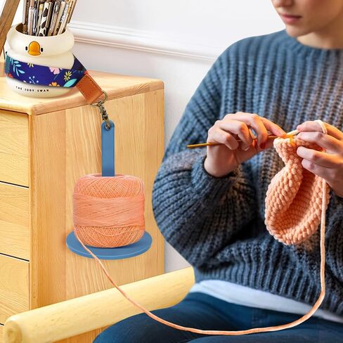 Dasonwin Wrist Yarn Holder for Crocheting, Portable Travel Spindle, Blue in Kuwait