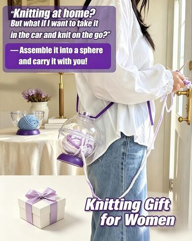 Portable Yarn Holder, Travel Yarn Holder（ 2 in 1 Yarn Bowl ） in Kuwait