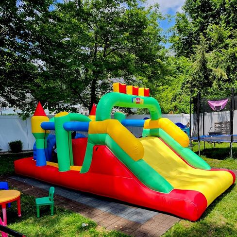 Whubefy 18.5x8.2FT Large Bounce House Obstacle Course for Big Kids 8-12/3-6 in Kuwait