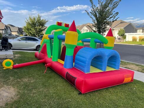Whubefy 18.5x8.2FT Large Bounce House Obstacle Course for Big Kids 8-12/3-6 in Kuwait