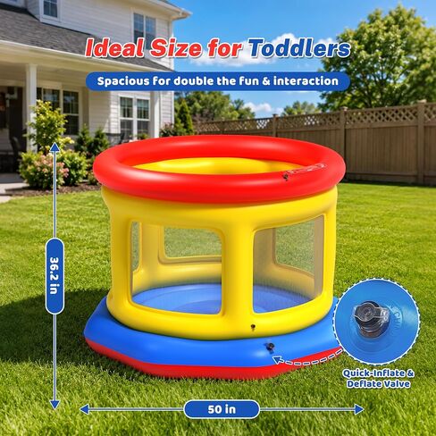 JOSEN Inflatable Bounce House for Toddlers 1-3, Kids Ball Pit & Trampoline, Indoor Outdoor in Saudi Arabia
