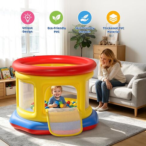 JOSEN Inflatable Bounce House for Toddlers 1-3, Kids Ball Pit & Trampoline, Indoor Outdoor in Saudi Arabia