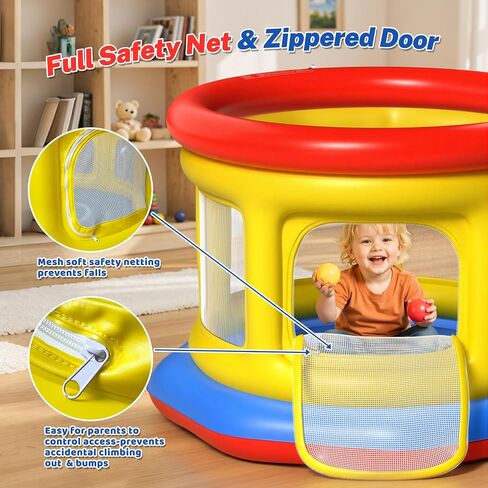 JOSEN Inflatable Bounce House for Toddlers 1-3, Kids Ball Pit & Trampoline, Indoor Outdoor in Saudi Arabia