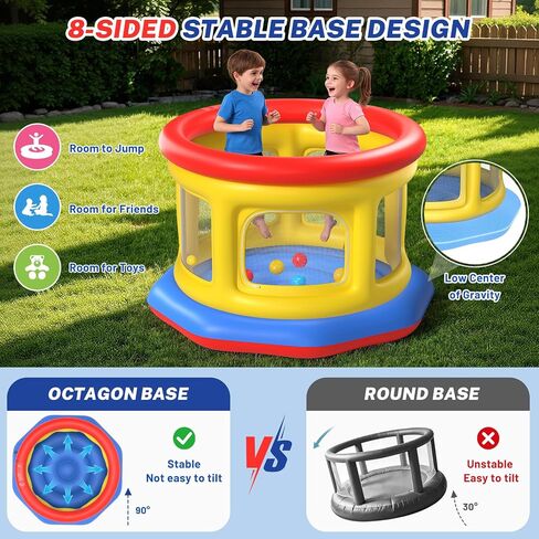 JOSEN Inflatable Bounce House for Toddlers 1-3, Kids Ball Pit & Trampoline, Indoor Outdoor in Saudi Arabia
