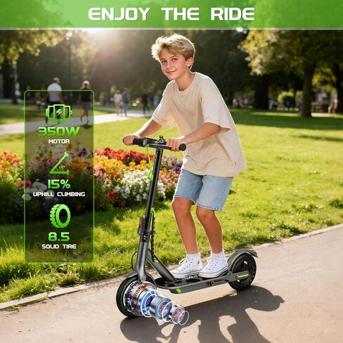 MAXSHOT Electric Scooter for Big Kids, Top Speed 9/16/19MPH, 10/12/16/21/50Miles Range, 6.5"/8.5"/14" Tires Folding Commuter Escooter with Dual Suspension for Commuting, APP Control in Kuwait