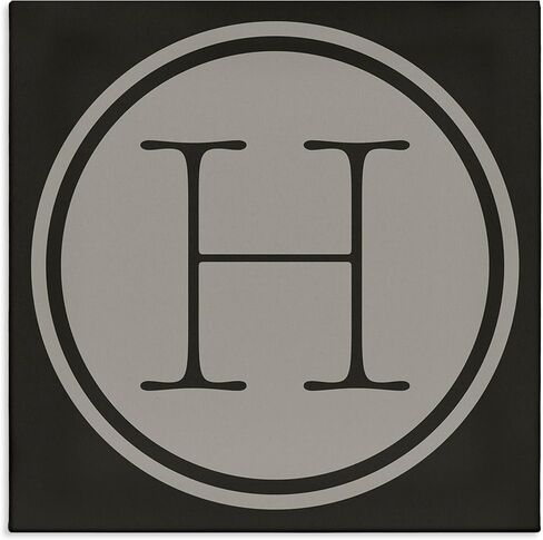 Stupell Industries Modern B Initial Round Elevator Key Shape Canvas Wall Art in Kuwait