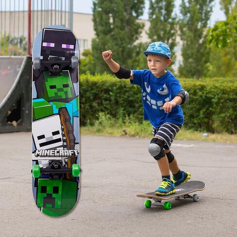 Minecraft - Complete Cruiser Skateboard with Maple Deck and Smooth Bearings in Kuwait