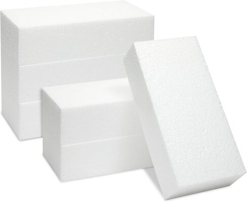 Juvale Flower Foam Craft Blocks - White 6-Pack, 8 x 4 x 2 in - Blocks for Flower Arrangements, Packing Foam and DIY Craft Supply in Kuwait
