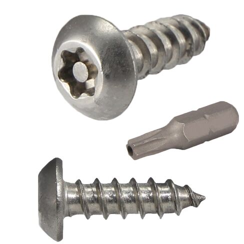 #8 x 1" Button Head Torx Security Sheet Metal Screws Stainless Steel Tamper Resistant, Qty 25 Number 8 Size x 1" Length by Fastenere in Kuwait