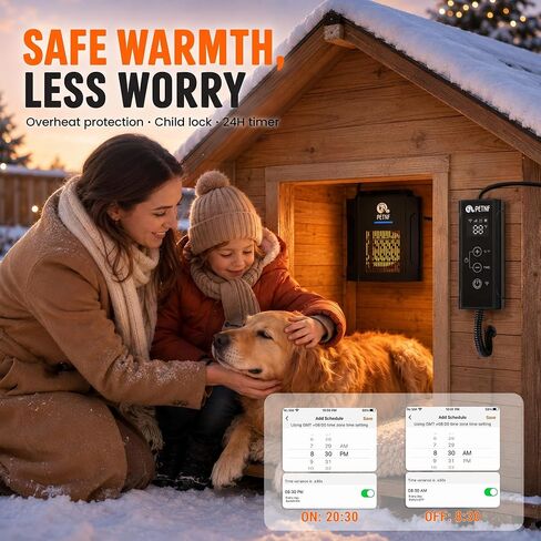 PETNF Dog House Heater, WiFi Smart Thermostat 45-113°F Adjustable in Kuwait