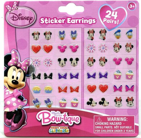 Disney Junior Minnie Mouse Bowtique Sticker Earrings 24 Pairs Girls Dress Up in Saudi Arabia