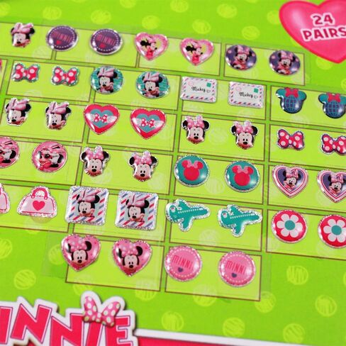 Disney Junior Minnie Mouse Bowtique Sticker Earrings 24 Pairs Girls Dress Up in Saudi Arabia